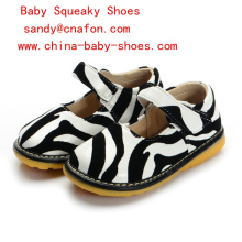 Zebra Druck Baby Mädchen Schuhe Quietschen Schuhe